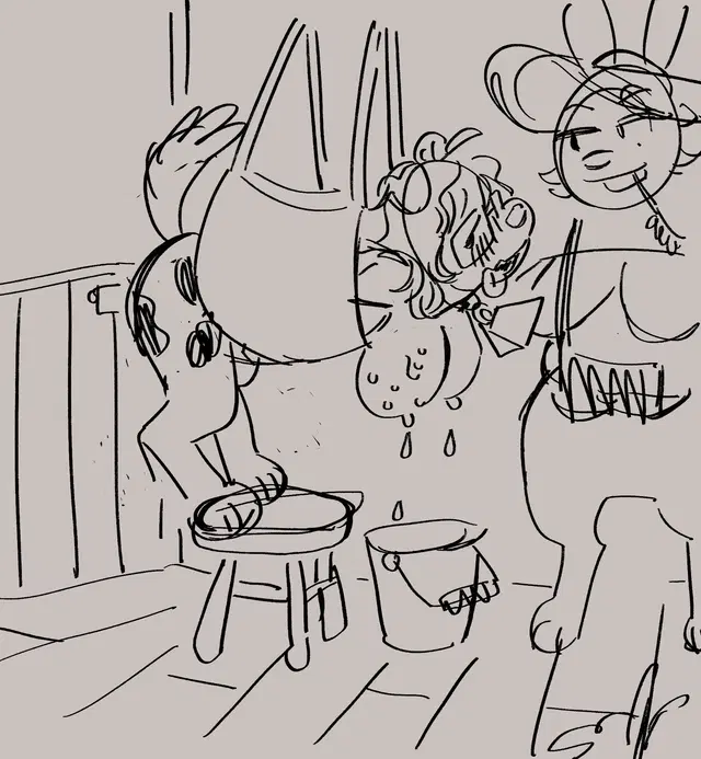 Sheepdog milking